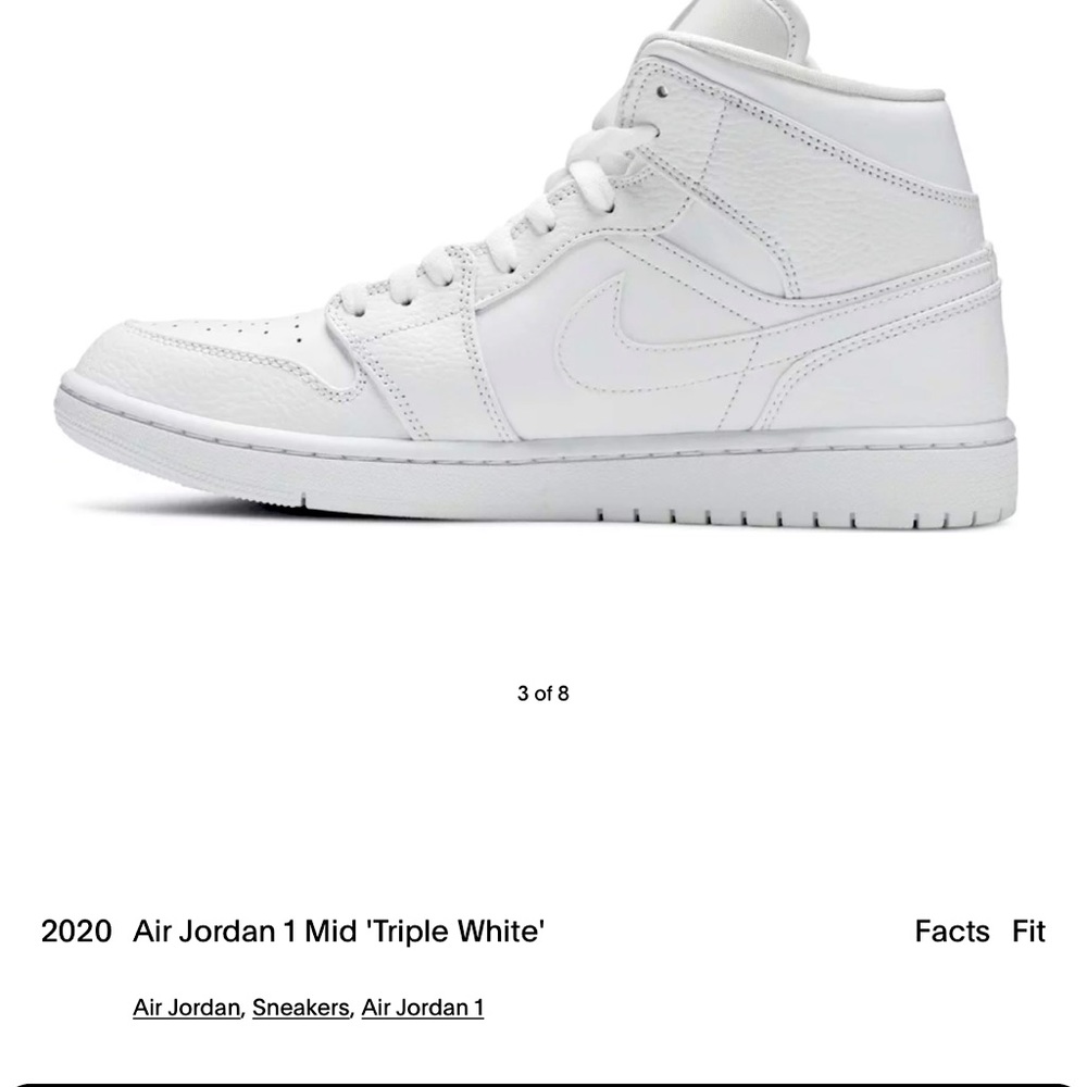 Air Jordan 1 mid triple white